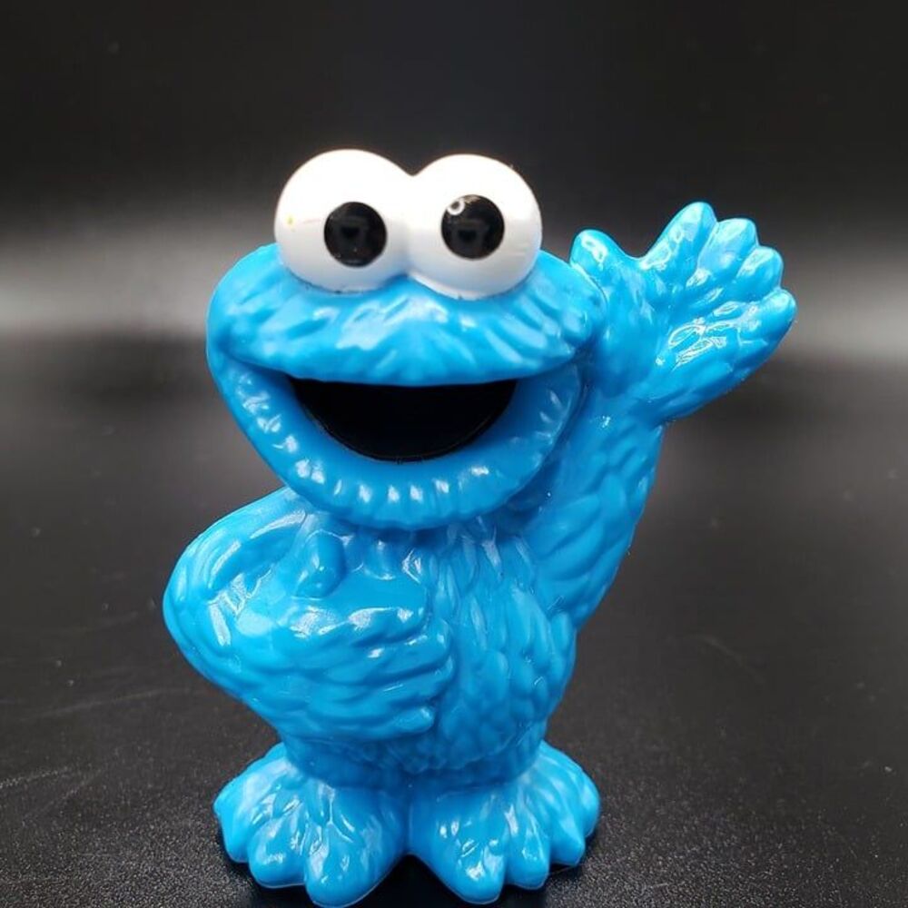 Sesame Street Blue Cookie Monster Toy Figure 2" 2013 Toddler